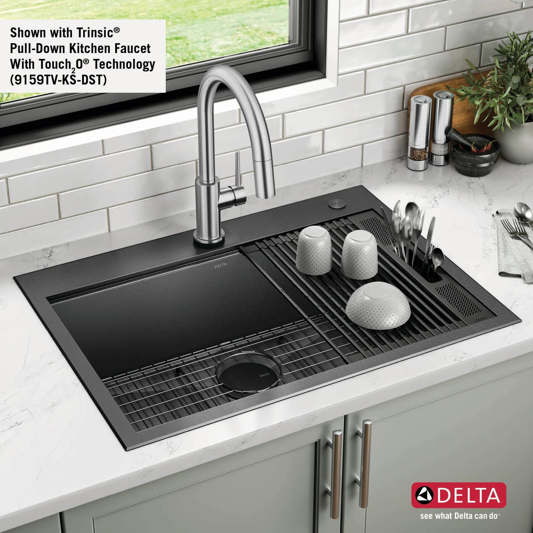 30&rdquo; Drop-In Top Mount&nbsp;16 Gauge Workstation Kitchen Sink Single Bowl&nbsp;with WorkFlow&trade; Ledge and Accessories
